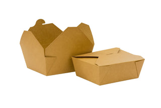 Pack Of 300 Kraft Home Compostable Kraft Takeaway Deli Box No8 Paper (1360ml/46oz)